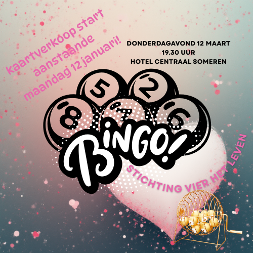 Kaartverkoop Bingo 12 maart gaat aanstaande maandag van start